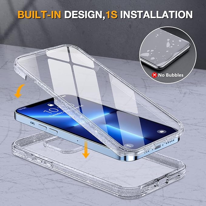 Miracase Glass Case for iPhone 13 Pro Max 6.7 inch, Upgrade Full-Body Clear - Image 4