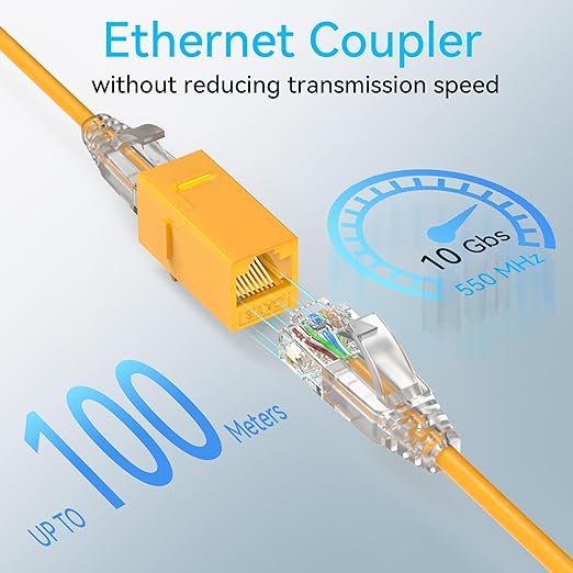 CAT6 RJ45 Keystone Coupler, Cat6 Keystone Jack Female to Female, Cat 6 Inline - Image 2