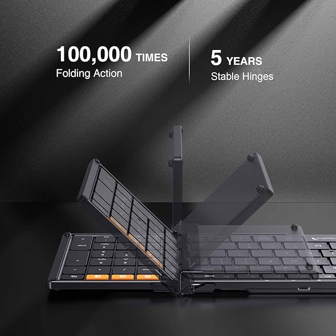 ProtoArc Foldable Bluetooth Keyboard, XK01 Folding Wireless Portable Keyboard - Image 2