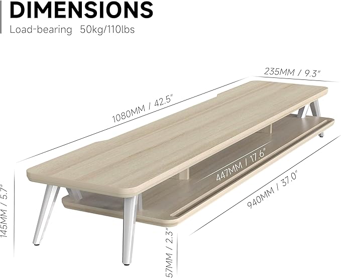 Fenge Dual Monitor Stand, Monitor Stands Riser - Image 4
