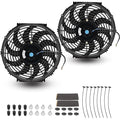 2PCS 12 Inch Universal Slim Fan Push Pull Electric Radiator Cooling 12V 80W by FSBCGT