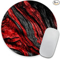 and Red Woodgrain Round Mousepad, Personalized Custom Design Mouse Pads by Goodsprout