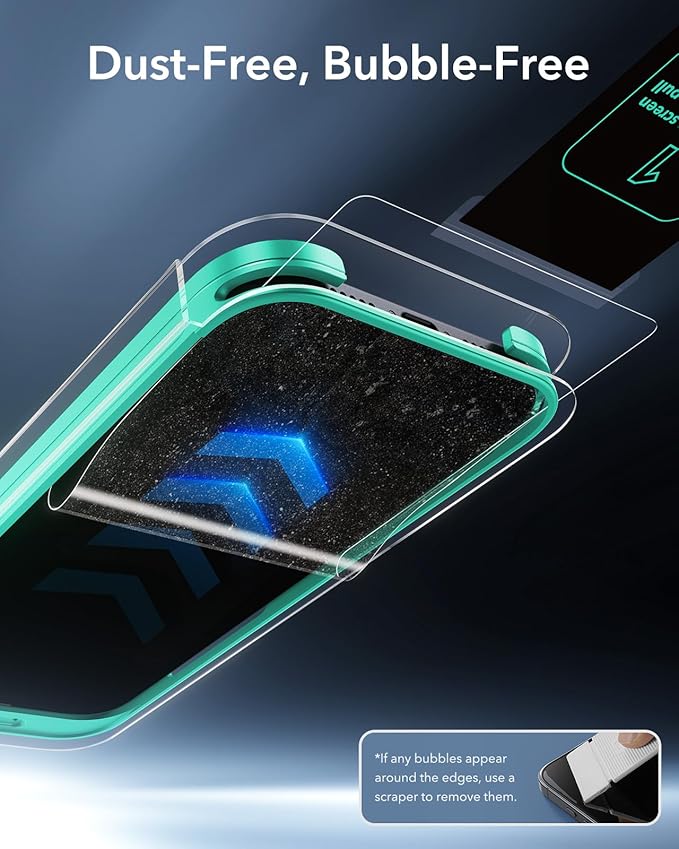 ESR 3 Pack 9H+ Glass for iPhone 16 Pro Screen Protector, Armorite Ultra-Tough - Image 4