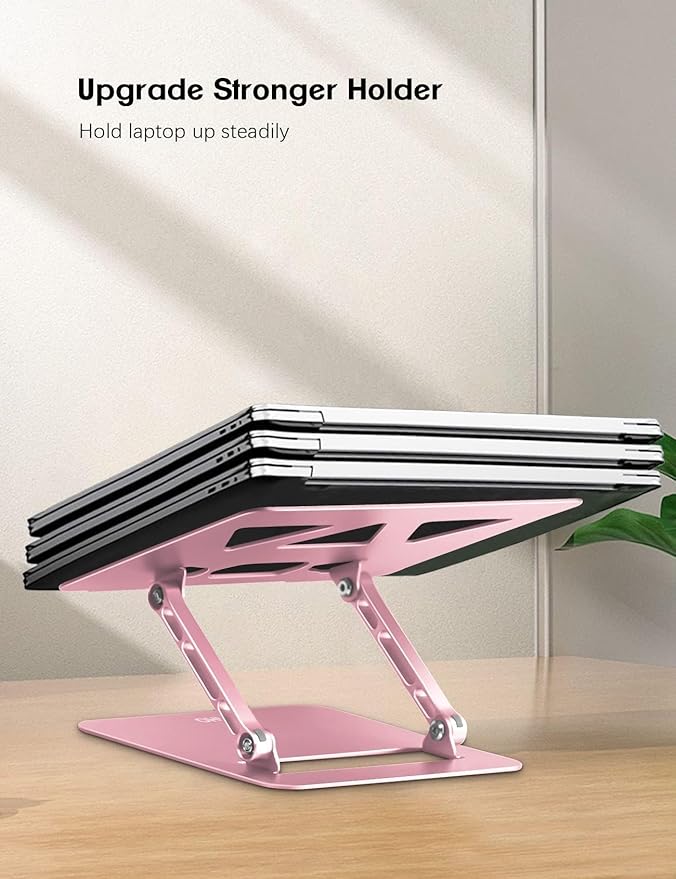 Laptop Stand Holder, Adjustable Desk Laptop Riser, Foldable Notebook Computer - Image 6