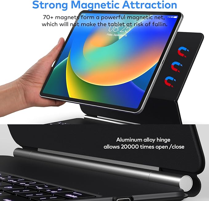 Keyboard Case for iPad Air 11-inch & iPad Pro 11 inch – Magic-Style Magnetic - Image 5