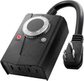 Brightown Outdoor Light Sensor Timer Waterproof, Mechanical Plug in Timer Switch by Brightown