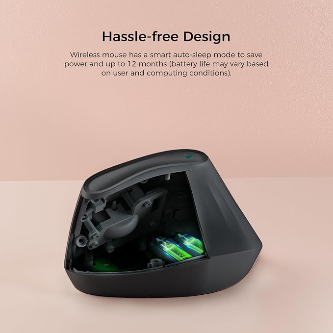 57° Ergonomic Wireless Tower Mouse, Vertical Quiet Ergo Mouse, 5 Buttons - Image 6