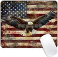 Square Mouse Pad Eagle and National Flag-1, Gaming Mouse Pads by Goodsprout