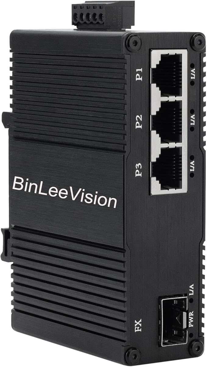 Industrial Mini Gigabit Ethernet Switch 3-Port RJ45 10/100/1000BASE-T+1-Port by Unknown