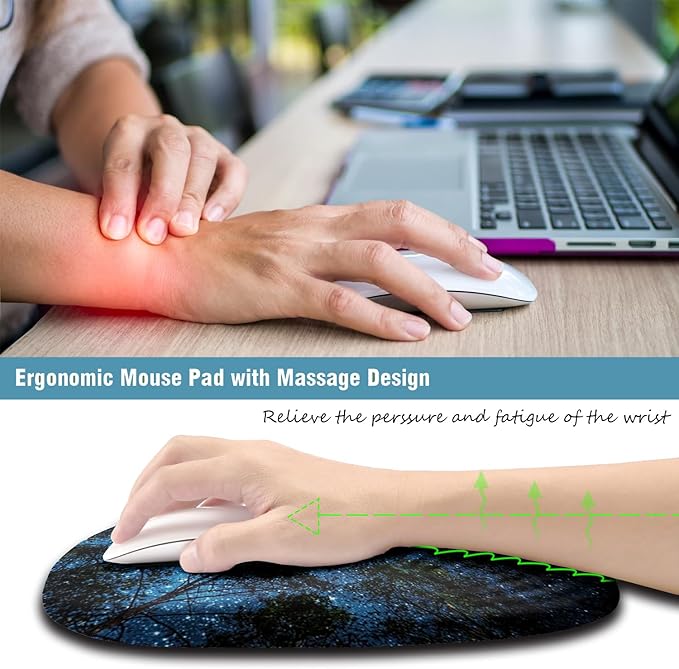 Mouse Pad Wrist Support, Ergonomic Mouse Pad - Image 3