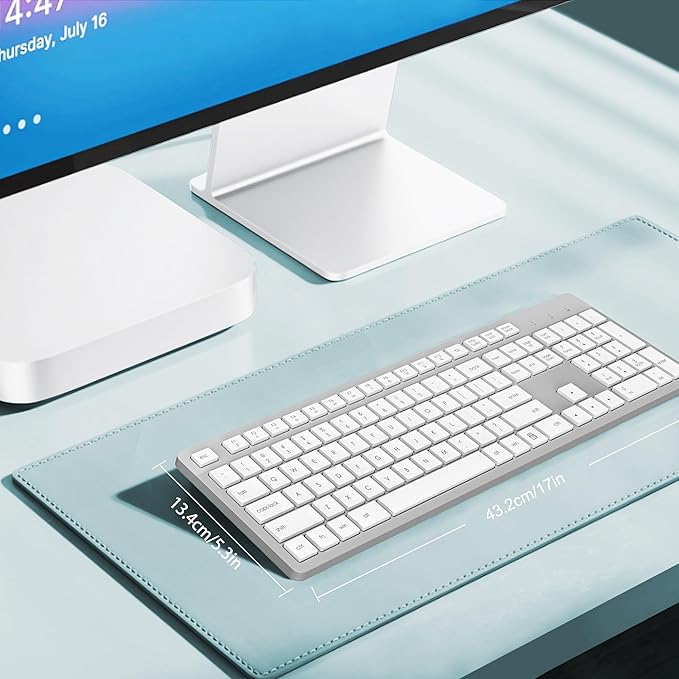 LeadsaiL Wireless Keyboard, 2.4GHz Full-Sized Ergonomic Computer Keyboard - Image 7