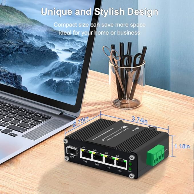Industrial Gigabit 4-Port Ethernet Switch - Image 7