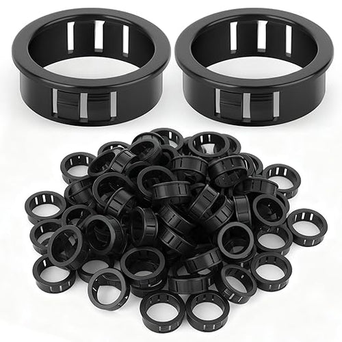100PCS 7/8" Black Cable Snap Bushing Grommet, Snap in Cord Bushing Protect by Unknown