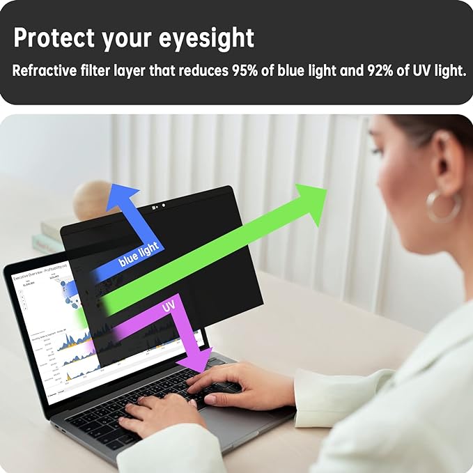 Magnetic Privacy Screen for Macbook Air 13 Inch / Macbook Pro 13 in, Removable - Image 6