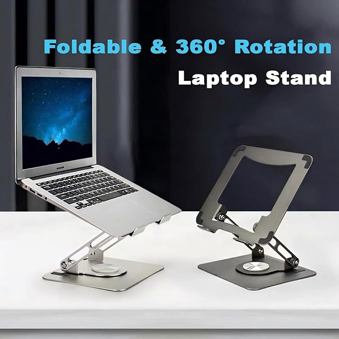 Laptop Pad 360 Rotating Laptop Stand 2 Adjustable Angle and 0-13 inches Tall - Image 8