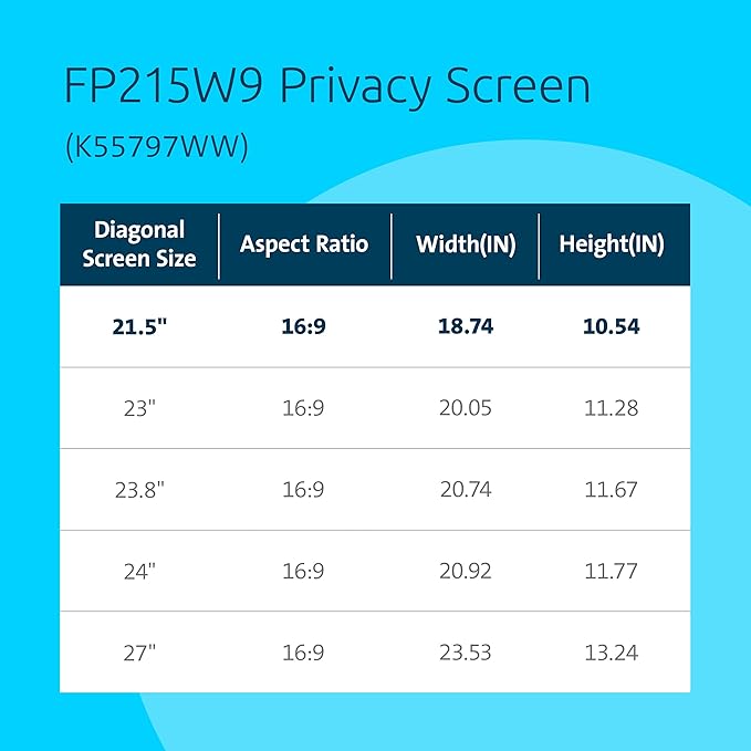 Kensington 21.5 inch Computer Privacy Screen - Image 3