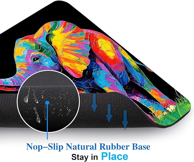 Colorful Art Animal Elephant Mouse Pads - Image 4