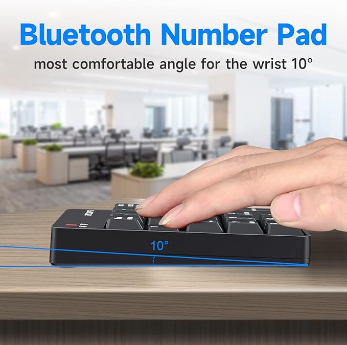 MOFII Bluetooth 5.1 Number Pad Wireless Numeric Keypad Silent 19 Keys USB - Image 4