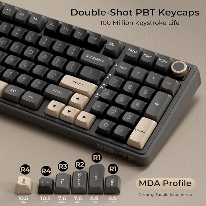 RK ROYAL KLUDGE R98 Pro Wired Mechanical Keyboard, 96% Creamy Gaming Keyboard - Image 4