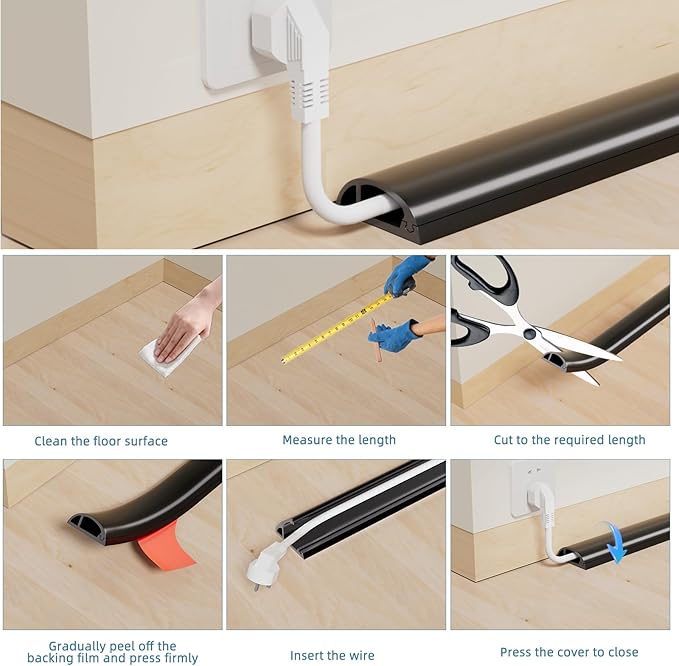 4ft Side Buckle Floor Cord Cover - Image 9