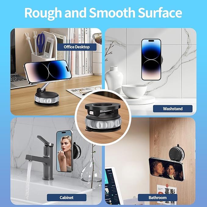Vacuum Suction Magnetic Phone Holder, 2025 Upgraded Foldable Retractable - Image 9