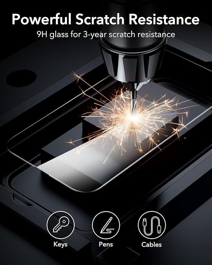 ESR 3 Pack for iPhone 14 Pro Screen Protector, Tempered Glass Film - Image 8