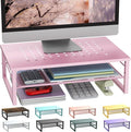 Gianotter 2-Tier Metal Monitor Stand Riser, Workspace Organizer by gianotter