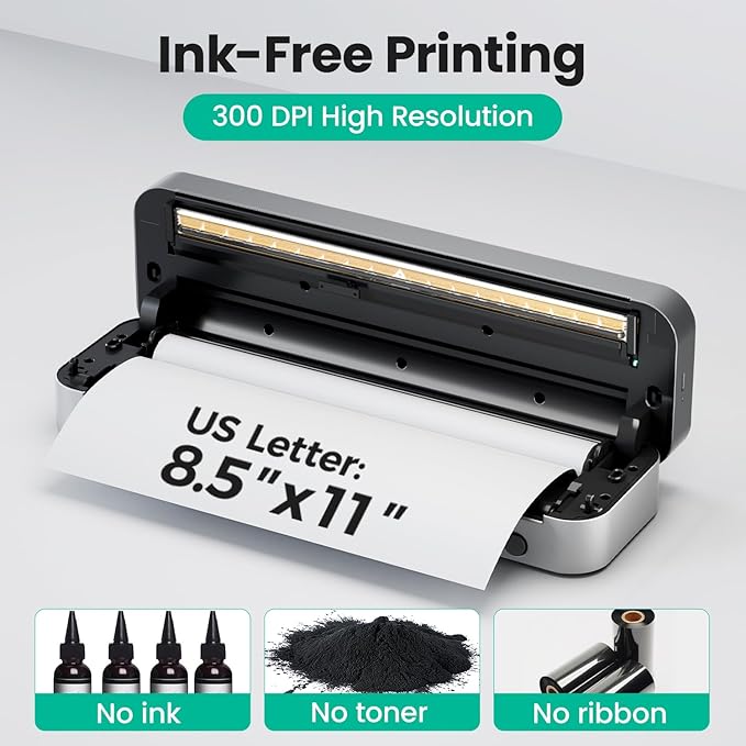 P1 Pro Thermal Printer, Large Format Portable Bluetooth Inkless Printer - Image 6