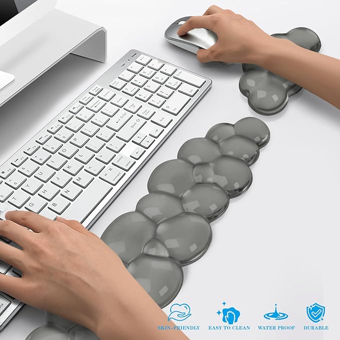 Gel Cloud Keyboard and Mouse Wrist Rest, Cute Wrist Support and Arm Support - Image 6