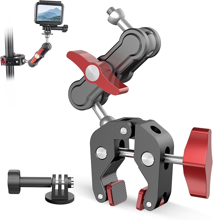 Camera Clamp Mount & 360°Ball Head Magic Arm by Mechrig