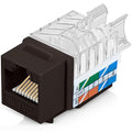 Everest 45° Angled RJ45 Cat6 Keystone Jacks 50-Pack in Brown by EverestMediaSolutions