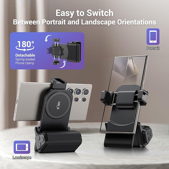 KIWIFOTOS Universal Phone Camera Grip Phone Tripod Mount - Image 6