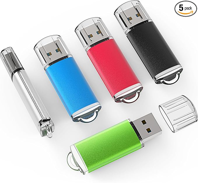 TOPESEL 5 Pack 2GB USB 2.0 Flash Drive Memory Stick Thumb Drives by TOPESEL
