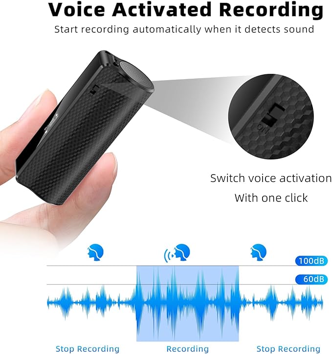 Z8Pro 128GB LED Power Display Magnetic Voice Recorder, 35Days Continuous - Image 6
