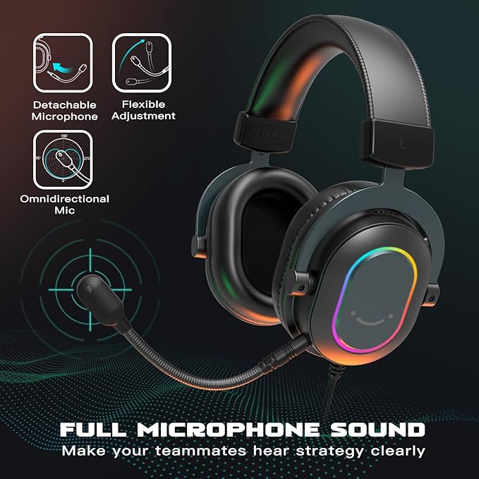 FIFINE Gaming Headset for PC-Wired Headphones - Image 4
