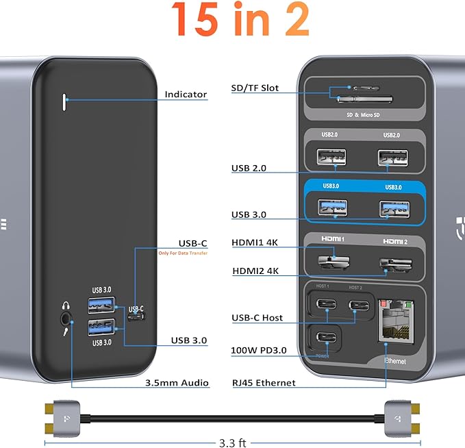 USB C Docking Station Dual Monitor - Image 8