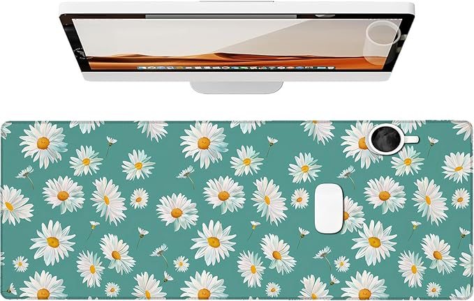 Daisy Gaming Mouse Pad, Large Office Desk Mat, Anti-Slip Rubber Base Mousepad by Unknown