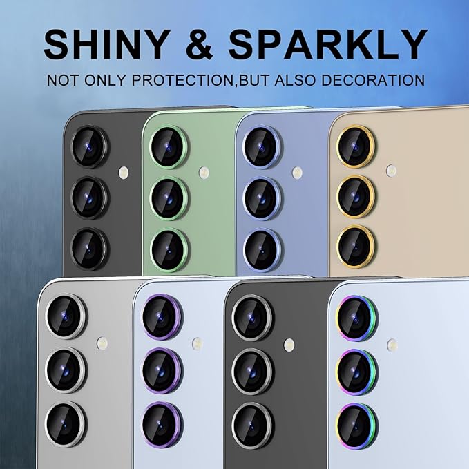 for Samsung Galaxy S25 Camera Lens Protector, Individual Metal Ring Tempered - Image 7