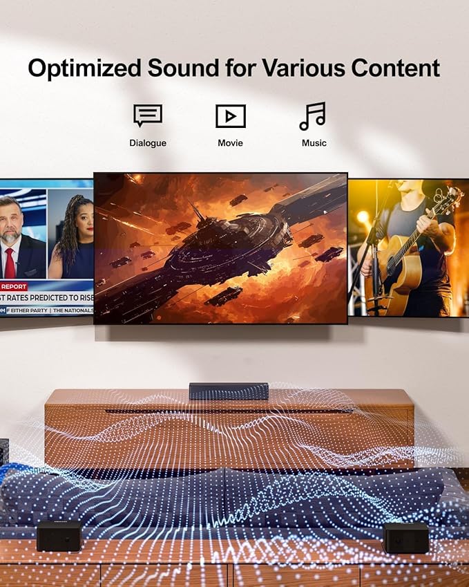 ULTIMEA 5.1 Sound Bar for Smart TV, Virtual Surround Sound System for TV - Image 5