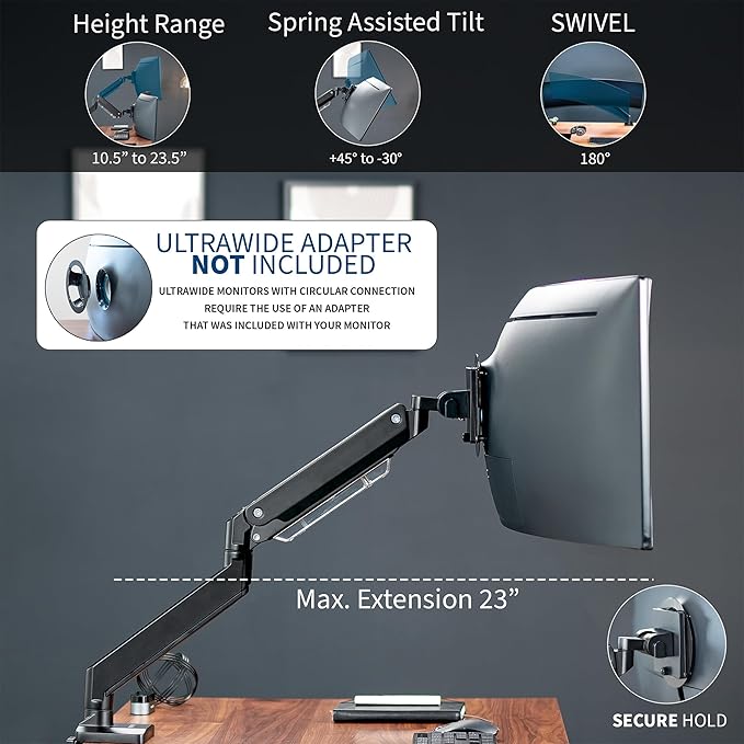 VIVO Premium Aluminum Heavy Duty Monitor Arm - Image 6