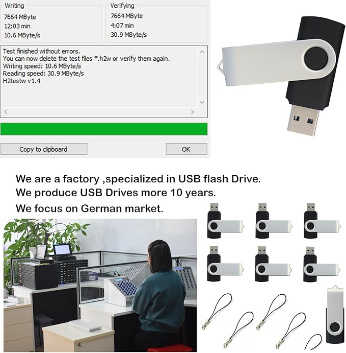 lcwamy 8GB Flash Drives 100 Pack USB Drives Bulk USB Flash Drive 100 Pack Thumb - Image 3