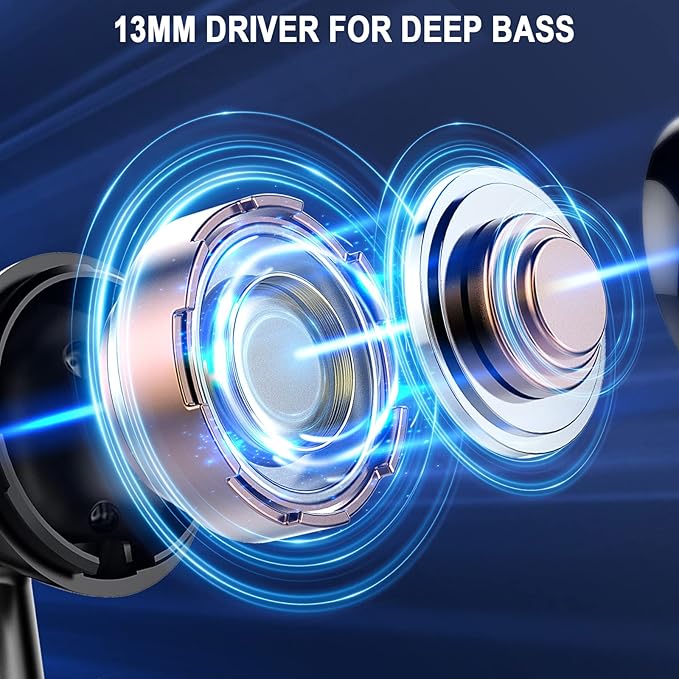 Wireless Earbuds, 40H Playback Mini Case IP7 Waterproof Sports Earphones - Image 4