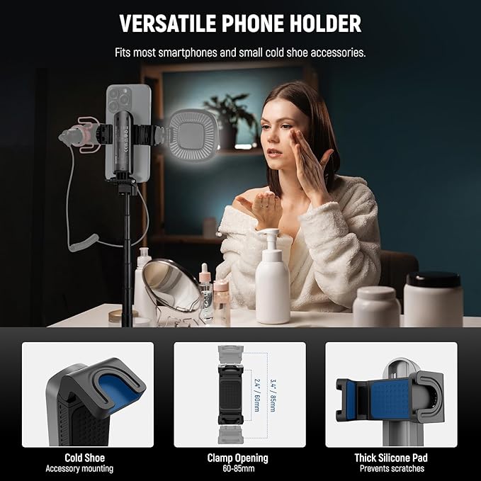 NEEWER Selfie Stick with Detachable Bluetooth Remote Shutter, Lightweight - Image 5