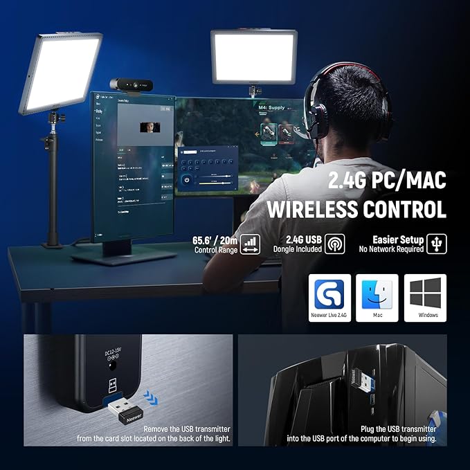 NEEWER GL1 PRO 15.5" Key Light for Streaming, Video Lighting - Image 5