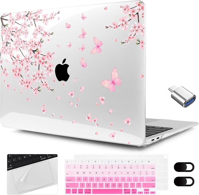 MEEgoodo for MacBook Air 13.3 inch Case 2021 2020 2019 2018 A2337 M1 A2179 A1932 by MEEgoodo