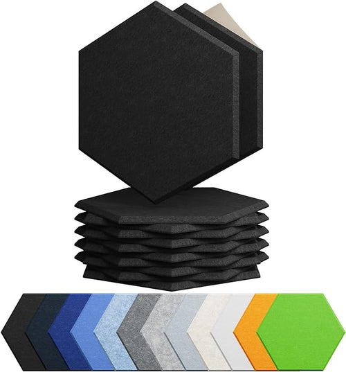 12 Pack Acoustic Panels Self Adhesive Sound Proof Foam, High Density Sound by Amantech