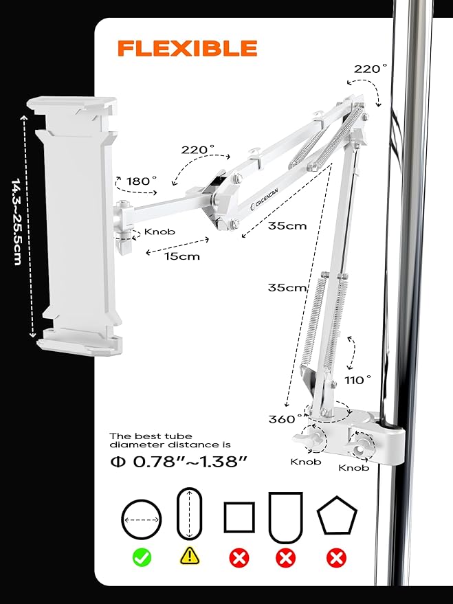 Tablet Stand, Tablet Mount Adjustable - Image 7