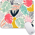 Square Mouse Pad Tropical Plants, Personalized Premium-Textured Custom Mouse by Armanza