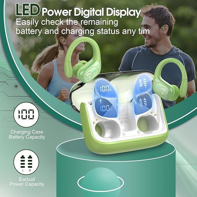Wireless Earbuds 75hrs Bluetooth 5.4 Headphone Sport, 2025 Bluetooth Earbuds - Image 4