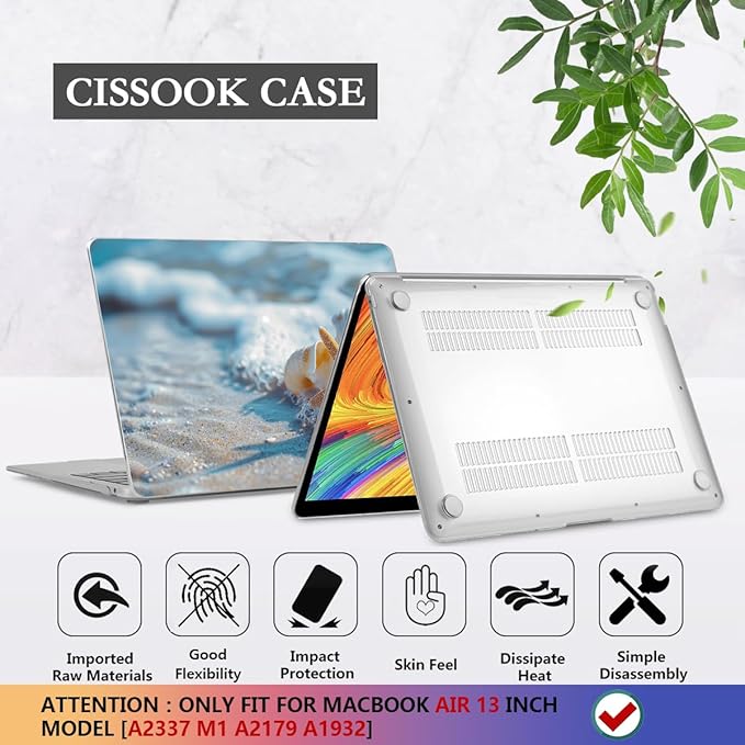 CISSOOK Compatible with MacBook Air 13-inch Case 2021 2020-2018 Release M1 - Image 6
